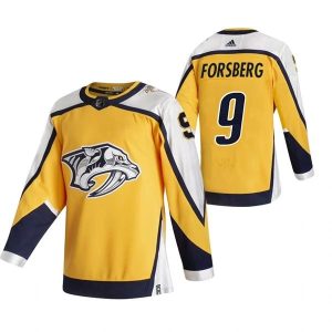 Nashville Predators Trikot Filip Forsberg 9 2022 Reverse Retro Gelb Authentic